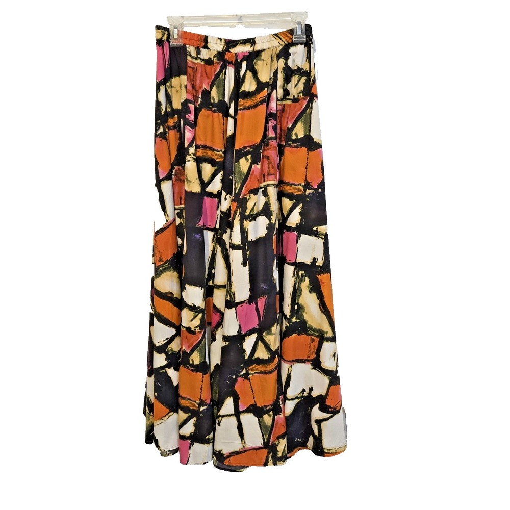 ESY‎ Studio EY Women's Maxi Full Circle Skirt Sweeping Flowy Elastic Waist MED